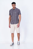 DOBBY STRIPED CASUAL SHIRT