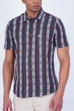 DOBBY STRIPED CASUAL SHIRT