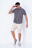 DOBBY STRIPED CASUAL SHIRT