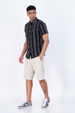 MOCKLENO BLACK STRIPED CASUAL SHIRT