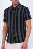 MOCKLENO BLACK STRIPED CASUAL SHIRT
