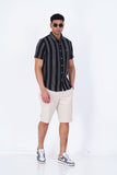 MOCKLENO BLACK STRIPED CASUAL SHIRT