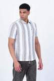 MOCKLENO WHITE STRIPED CASUAL SHIRT