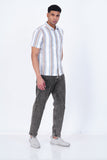 MOCKLENO WHITE STRIPED CASUAL SHIRT