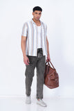 MOCKLENO WHITE STRIPED CASUAL SHIRT