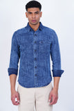 DENIM STRIPED CASUAL SHIRT
