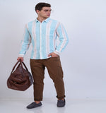 COTTON MOCKLENO MULTI STRIPED CASUAL SHIRT