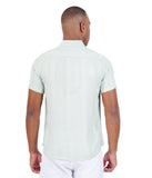 MINT GREEN STRIPE MEN'S CASUAL SHIRT