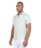 MINT GREEN STRIPE MEN'S CASUAL SHIRT