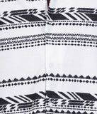 COTTON JAQUARD CUBAN COLLAR CASUAL SHIRT