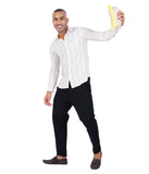 OFF WHITE CREAM STRIPE CASUAL SHIRT