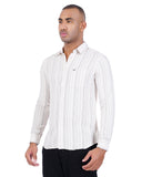 OFF WHITE CREAM STRIPE CASUAL SHIRT