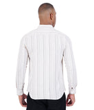 OFF WHITE CREAM STRIPE CASUAL SHIRT