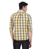 YELLOW & NAVY CHECKED SHIRT