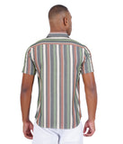 COTTON BLEND MULTI STRIPE CASUAL STRIPE