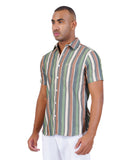 COTTON BLEND MULTI STRIPE CASUAL STRIPE