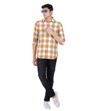 COTTON MUSTED CHECKED CASUAL SHIRT