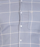 COTTON JAQUARD CHECKED FORMAL SHIRT