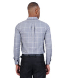 COTTON JAQUARD CHECKED FORMAL SHIRT