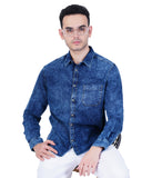 COTTON DENIM SOLID CASUAL SHIRT