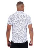 WHITE WITH BLACK DOT PRINTED CASUAL SHIRT