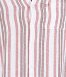 COTTON WHITE BASED PEACH OLIVE TEXTURED CASUAL SHIRT