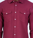 COTTON SOLID MILANGE CASUAL SHIRT