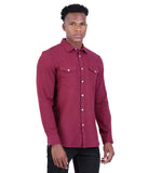 COTTON SOLID MILANGE CASUAL SHIRT