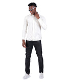 COTTON CREAM FEATHER TOUCH CASUAL SHIRT
