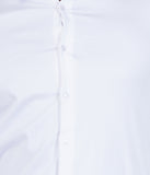 COTTON WHITE SOLID DOBBY CASUAL SHIRT