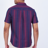 COTTON PINK & PURPLE HONEYCOMB CASUAL SHIRT