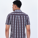 MEN POLY COTTON DOBBY STRIPED CASUAL SHIRT