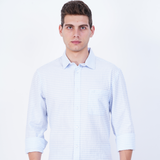 COTTON OLIVE STRIPED CASUAL SHIRT
