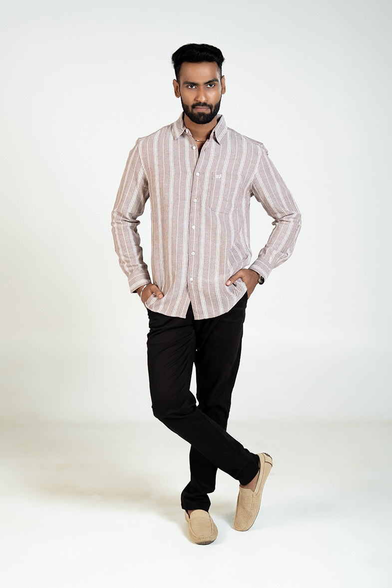 Taupe Stripe Shirt