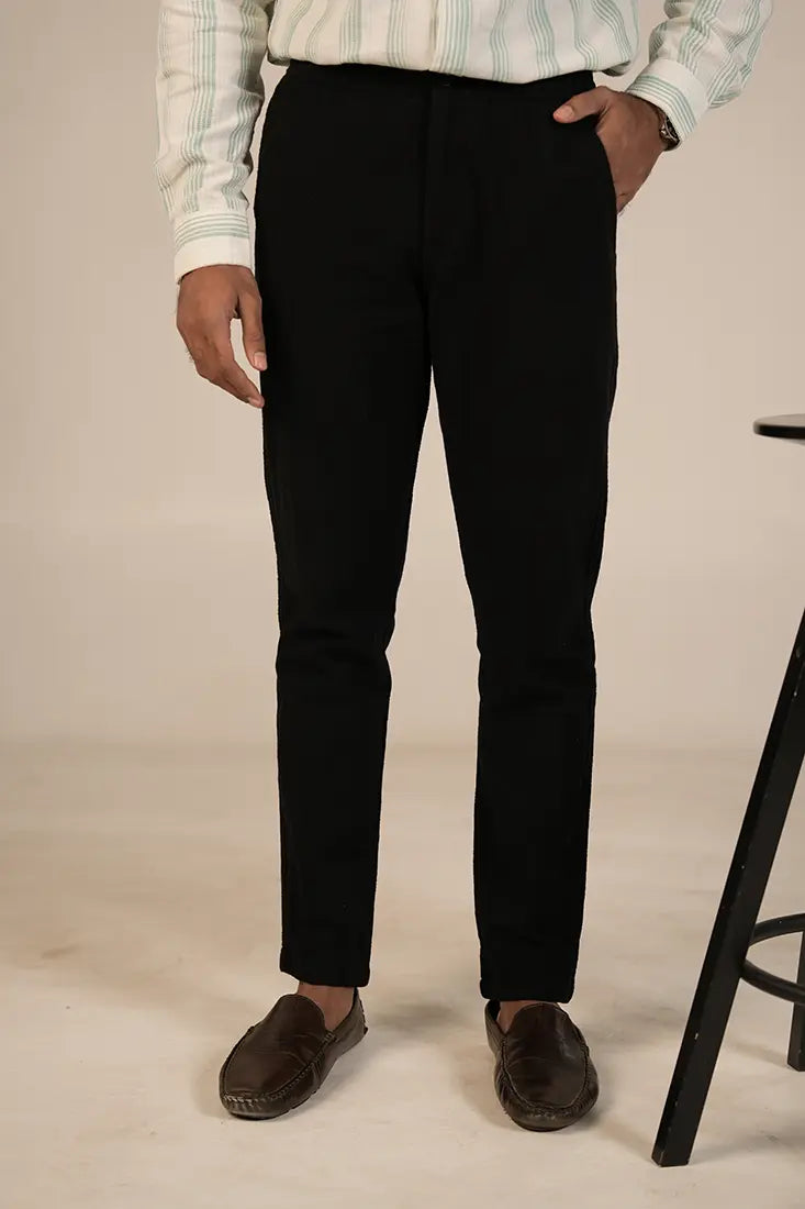 Black Cotton Trouser
