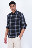 DENIM BLACK CHECKED  CASUAL SHIRT