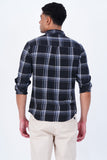 DENIM BLACK CHECKED  CASUAL SHIRT