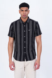 MOCKLENO BLACK STRIPED CASUAL SHIRT
