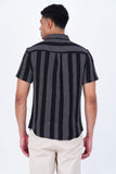 MOCKLENO BLACK STRIPED CASUAL SHIRT