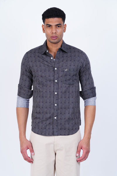MEN FLORAL PRINT CASUAL SHIRT