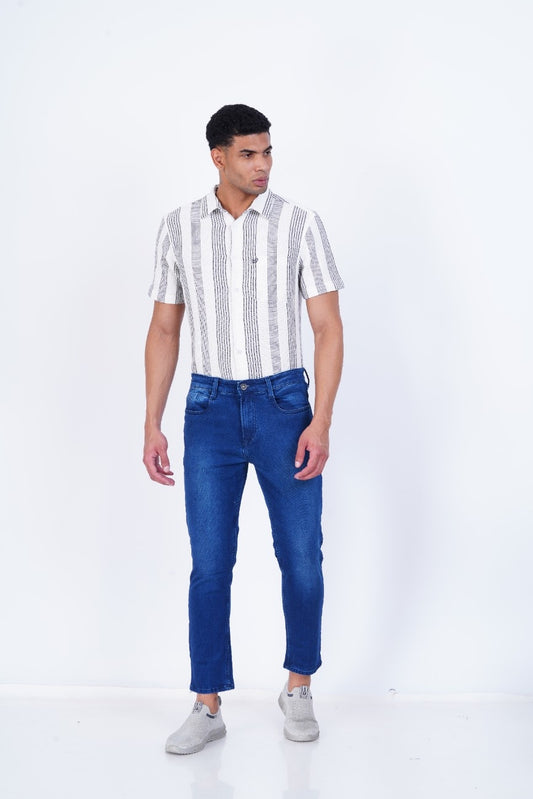 C&S Royal Blue Slim-Fit Denim Jean