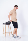 COTTON  CREAM MEN FORMAL SHIRT