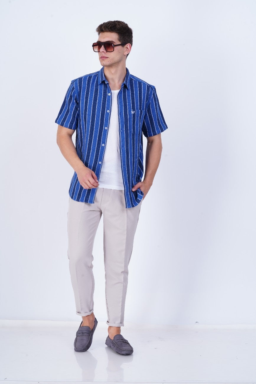 Royal Blue Stripe Shirt