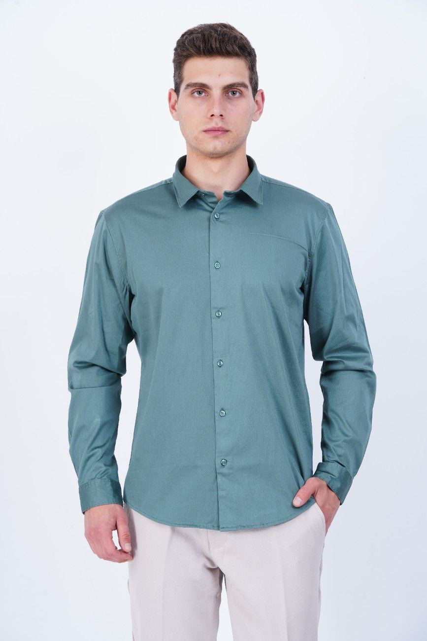 Steel Blue Classic Solid Shirt