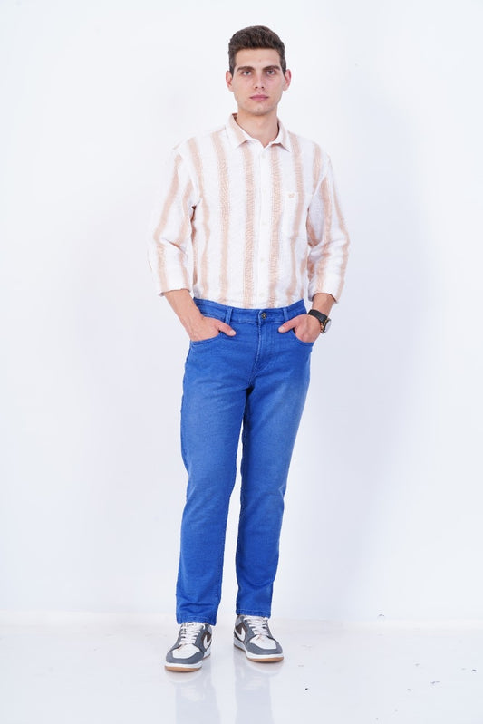 C&S Electric Blue Slim-Fit Jean
