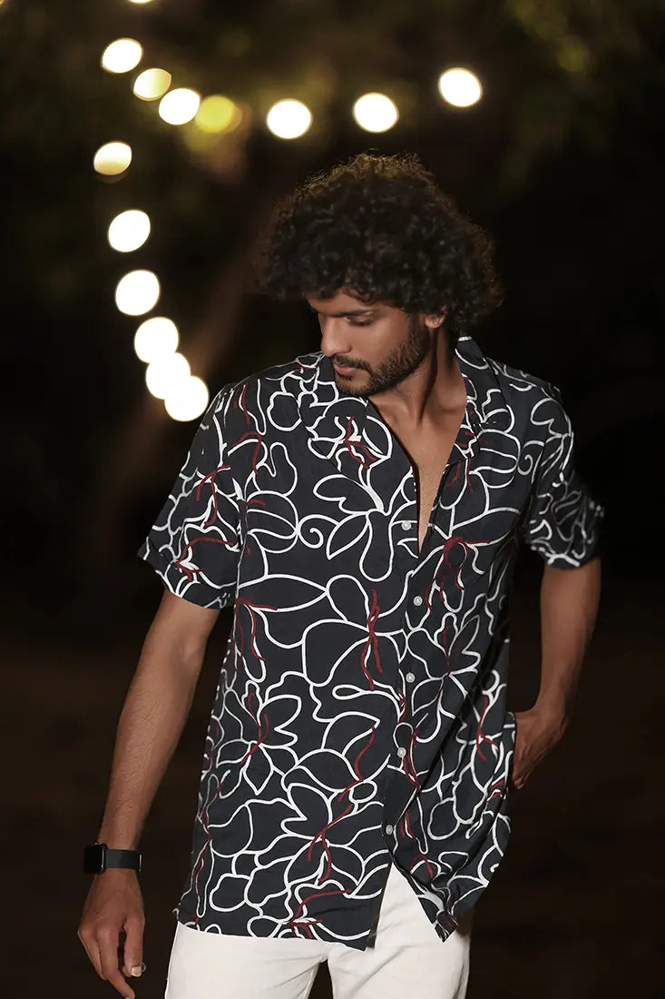 Midnight Floral Print Shirt