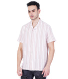 COTTON LINEN CUBAN COLLAR CASUAL SHIRT