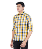 YELLOW & NAVY CHECKED SHIRT