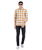 COTTON MUSTED CHECKED CASUAL SHIRT