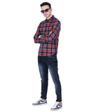 COTTON DENIM CHECKED  CASUAL SHIRT